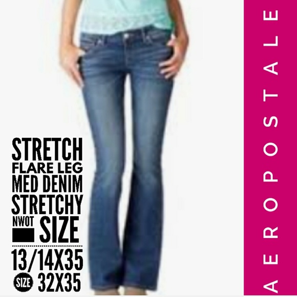 Aeropostale Denim - Aeropostale Jeans Size 13/14X35 Stretch Flare NWOT